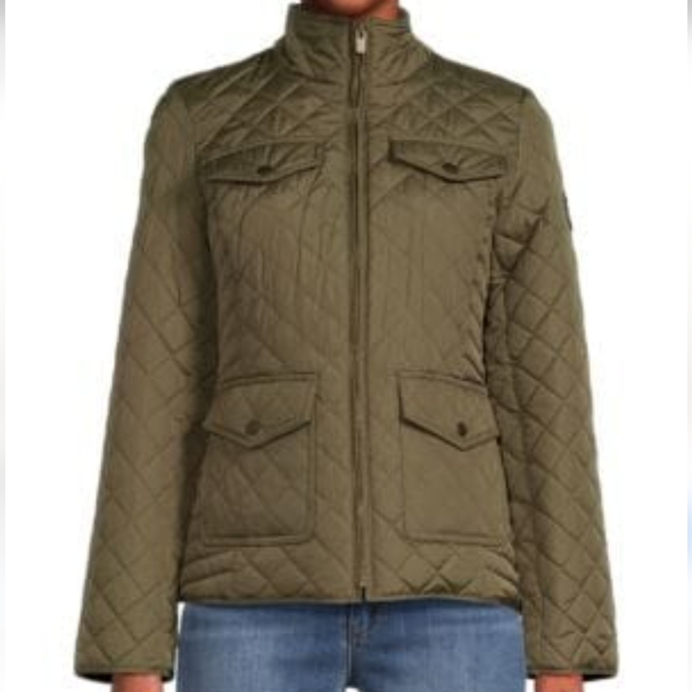 Tommy Hilfiger Women's Olive Quilted Jacket - Picture 6 of 16